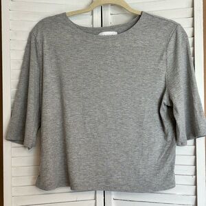 PopSugar short sleeve boxy ribbed top Size XXL pop sugar